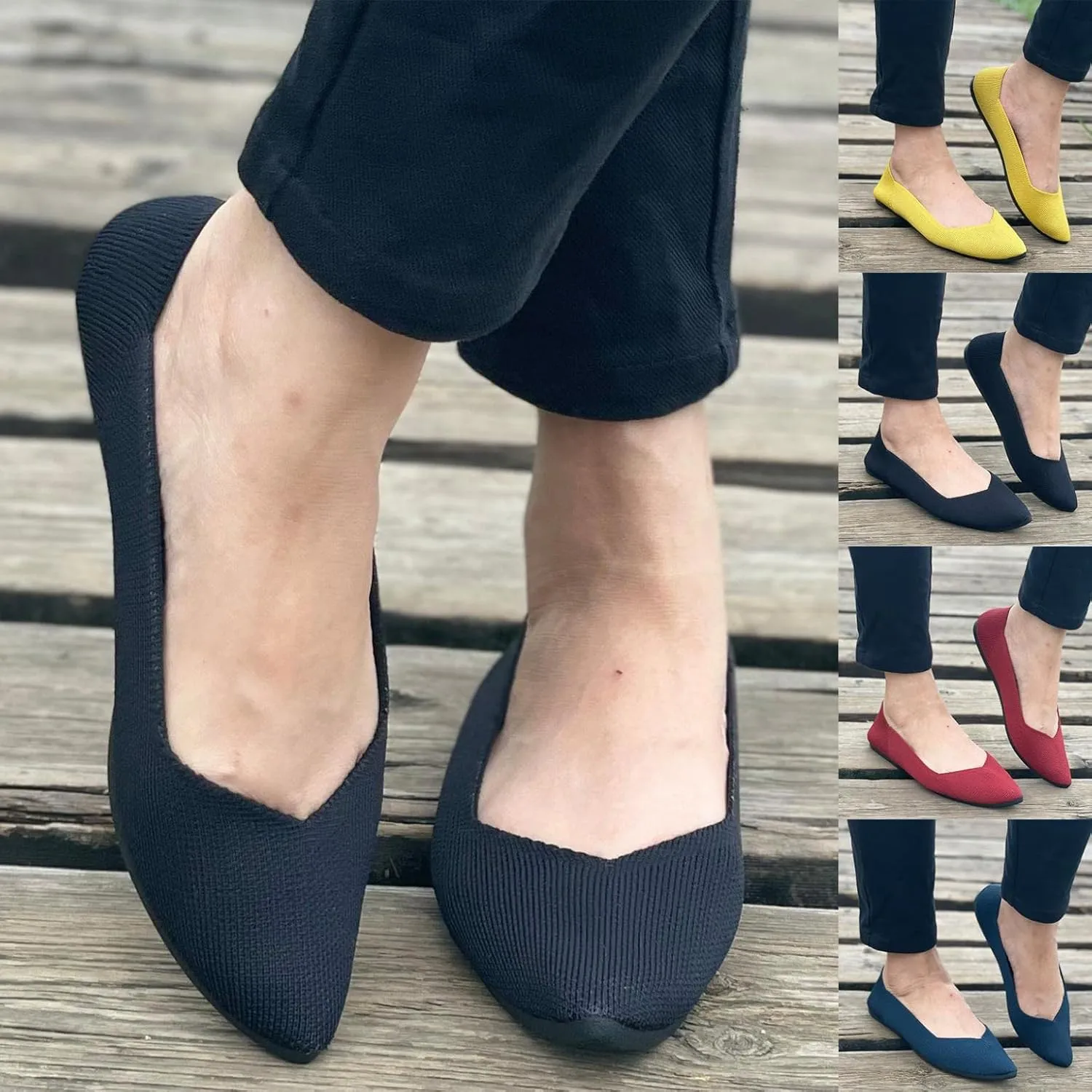 Gibobby Summer Sandals for Women Flats Shoes Women Comfortable Memory Foam Flats Point Toe Casual Flats for Women Dressy Flat