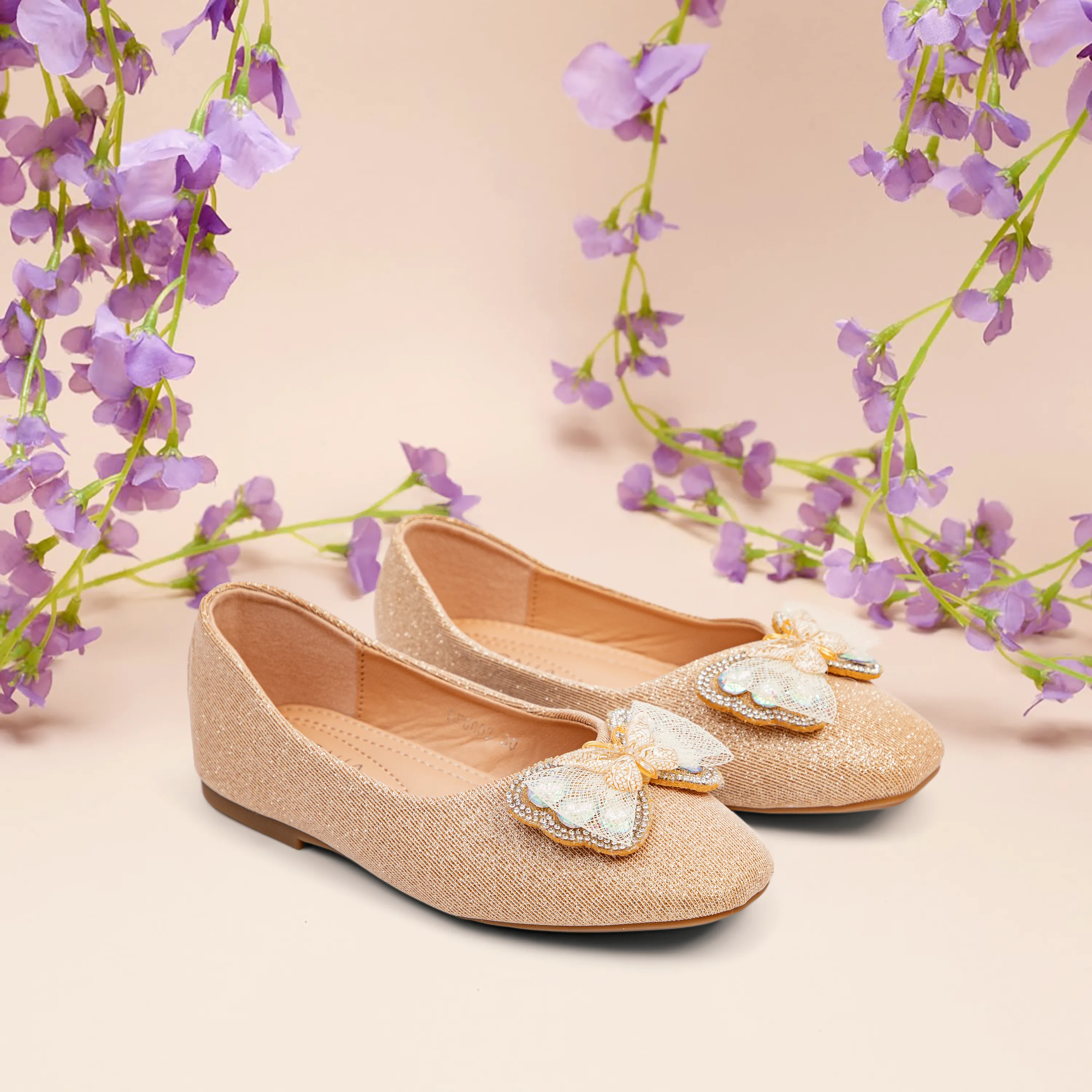Girls Formal Pumps GF6003-Golden