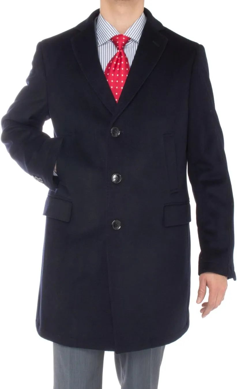 GN Luciano Italian Men's Cashmere Trench Coat Modern Topcoat Overcoat