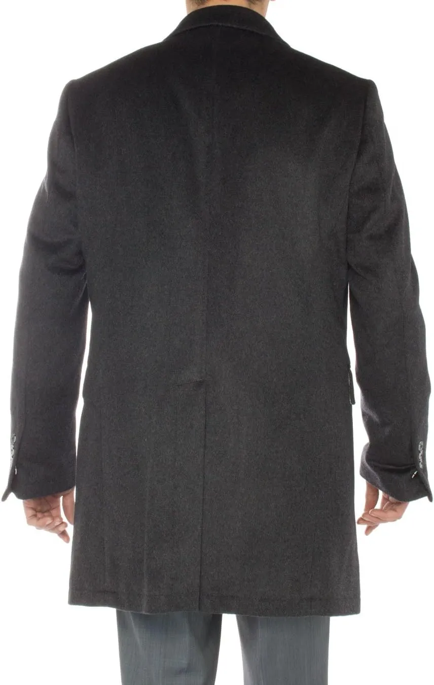 GN Luciano Italian Men's Cashmere Trench Coat Modern Topcoat Overcoat