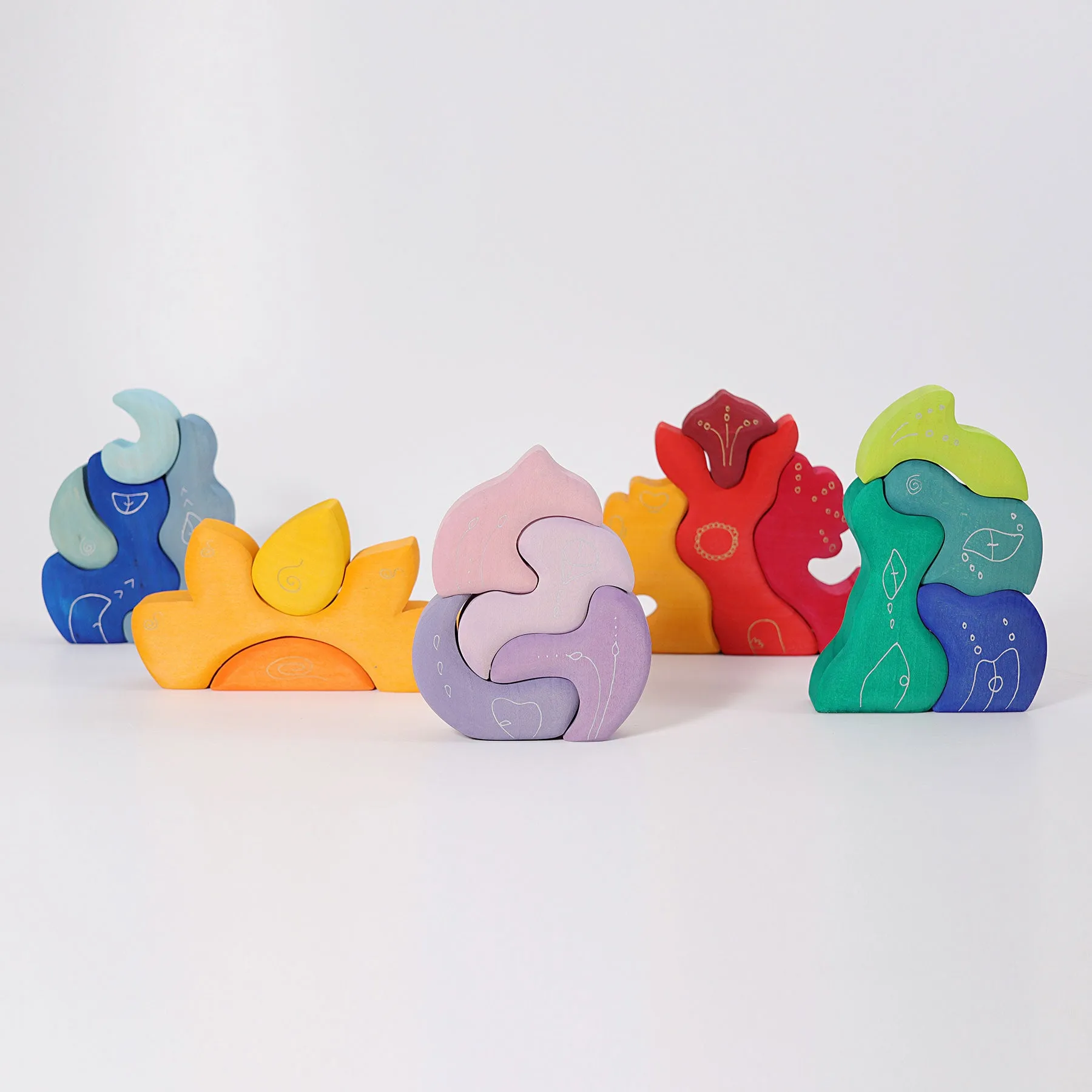 Grimm's Wooden Casa Luna Building Blocks
