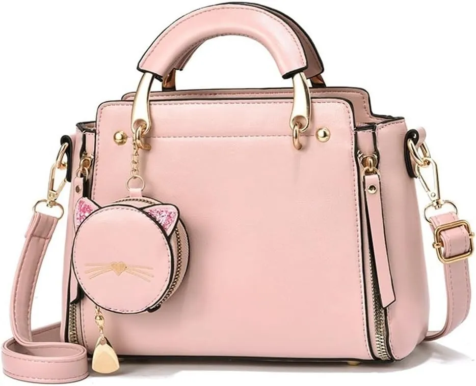 Handbags Fashionable Top Handle Handbags with Coin Purse for Women - PU Leather Satchel Shoulder Tote Bags