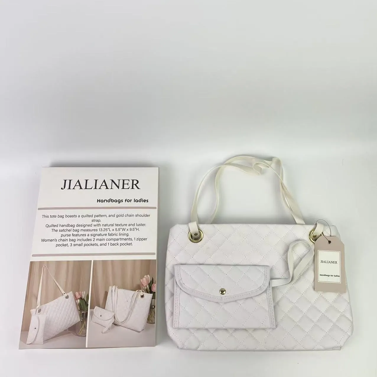 Handbags for ladies Shoulder Handbags for Women Quilted Tote Purse Ladies Designer Satchel Hobo Bag with Chain Strap Gift