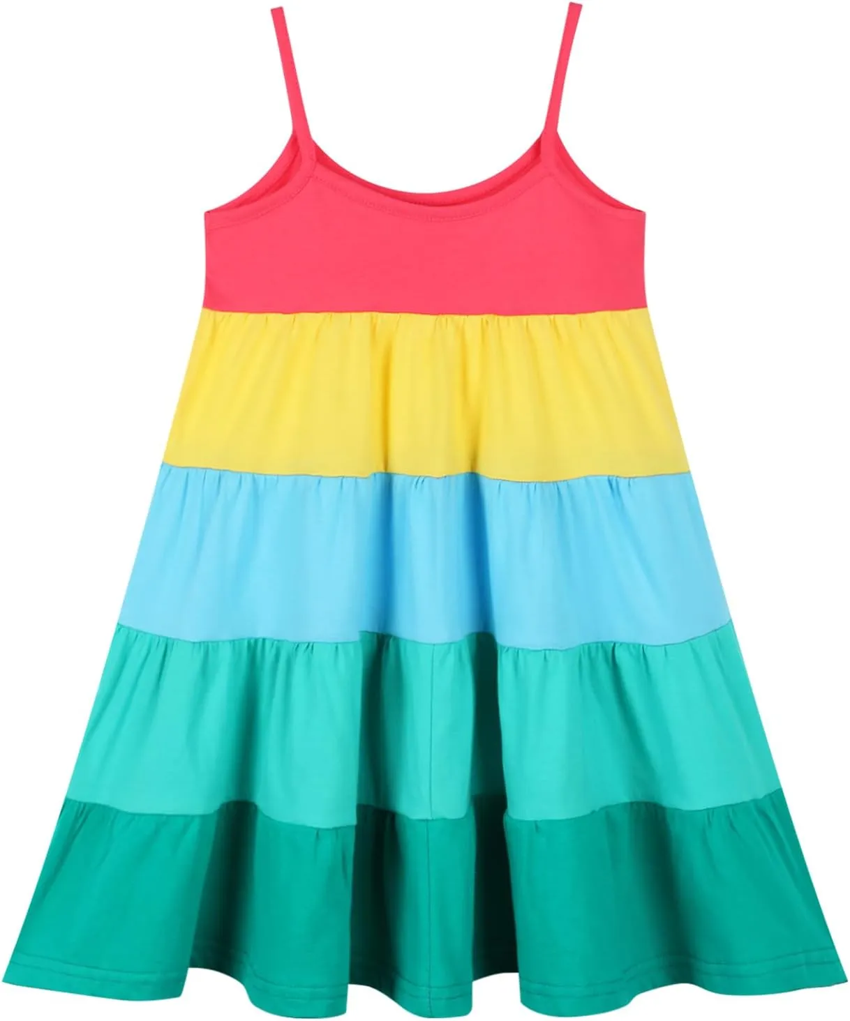 HILEELANG Toddler Girl Easter Dress Summer Cotton Casual Sleeveless Playwear Beach Sundress