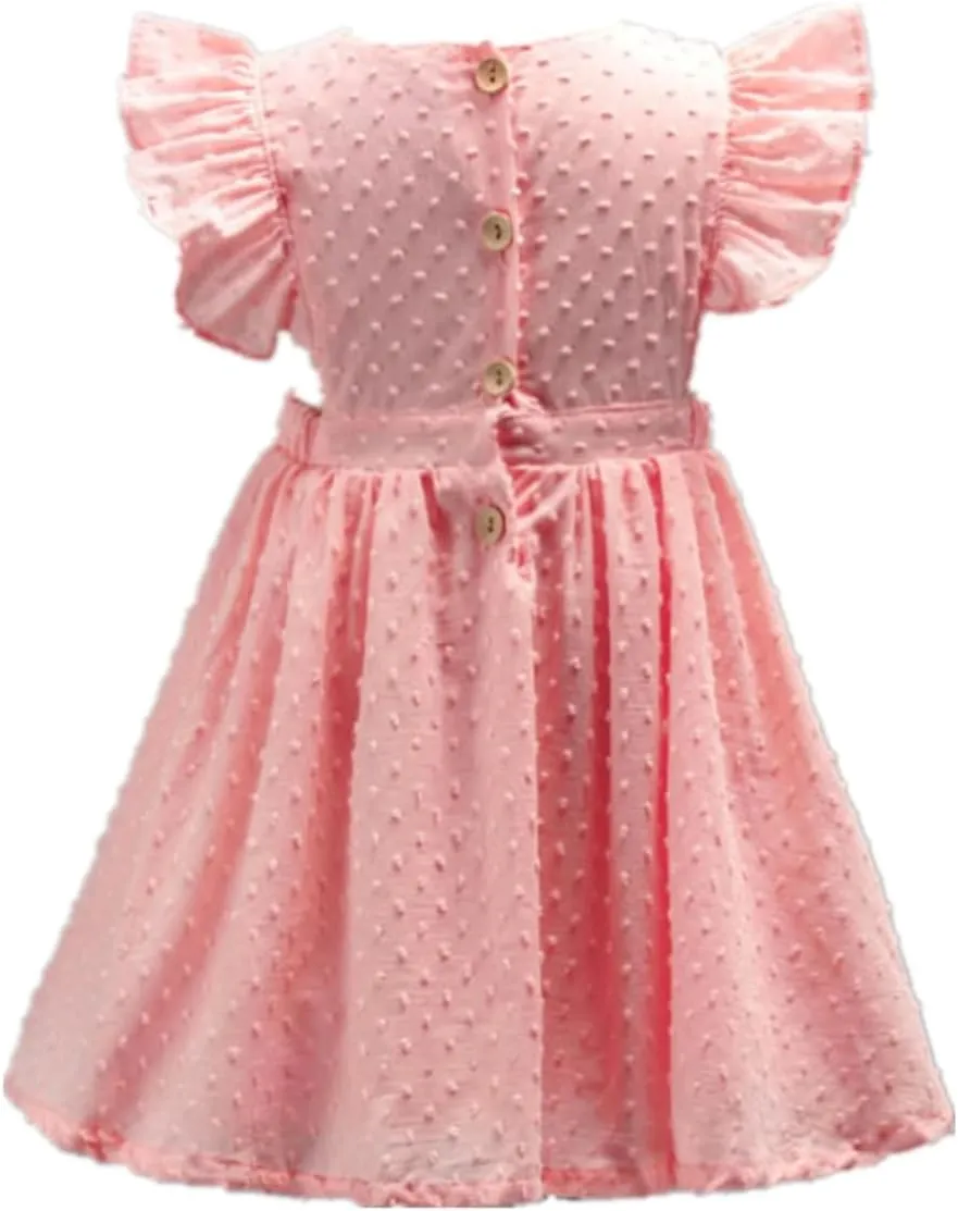 HILEELANG Toddler Girl Easter Dress Summer Cotton Casual Sleeveless Playwear Beach Sundress