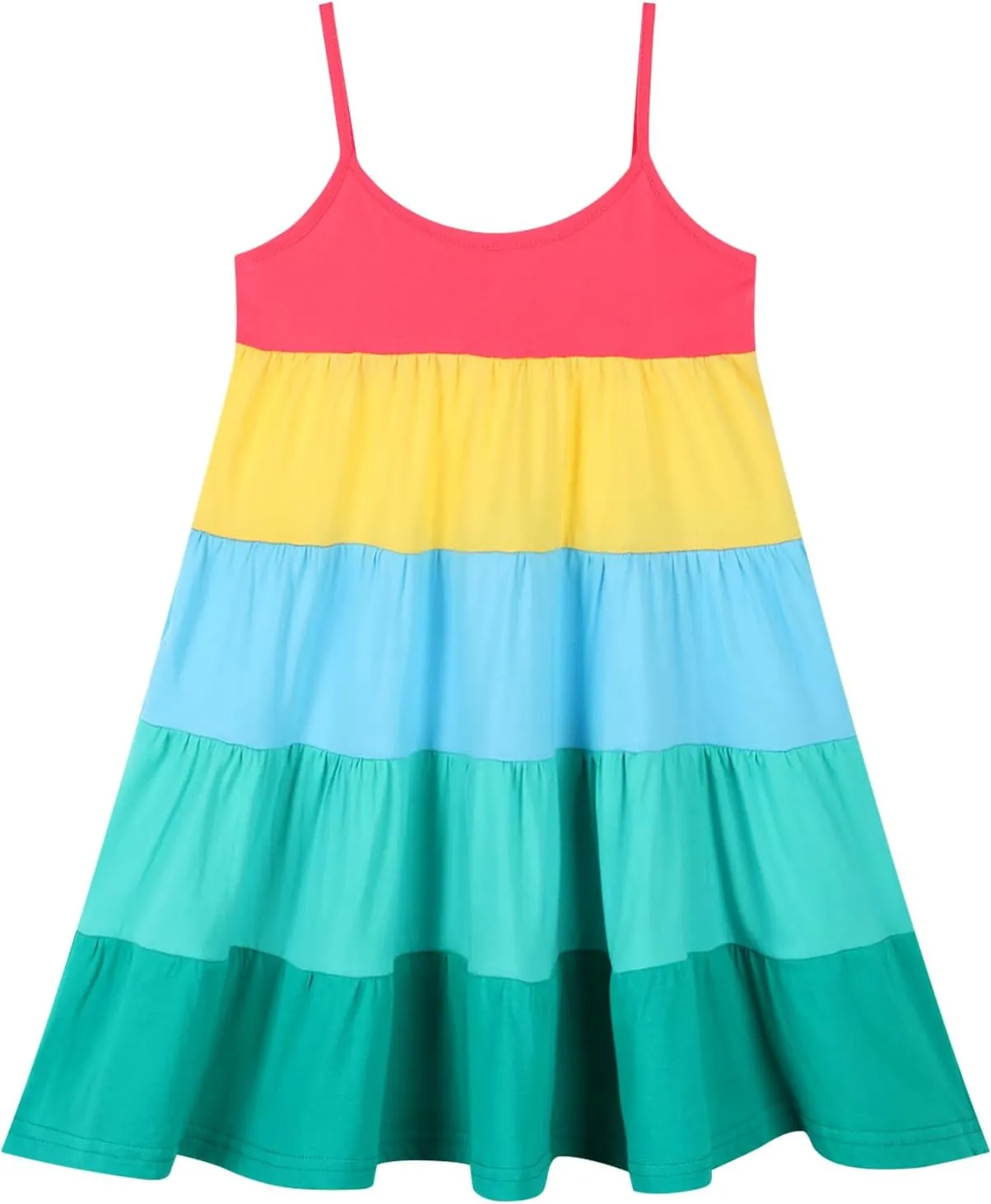 HILEELANG Toddler Girl Easter Dress Summer Cotton Casual Sleeveless Playwear Beach Sundress
