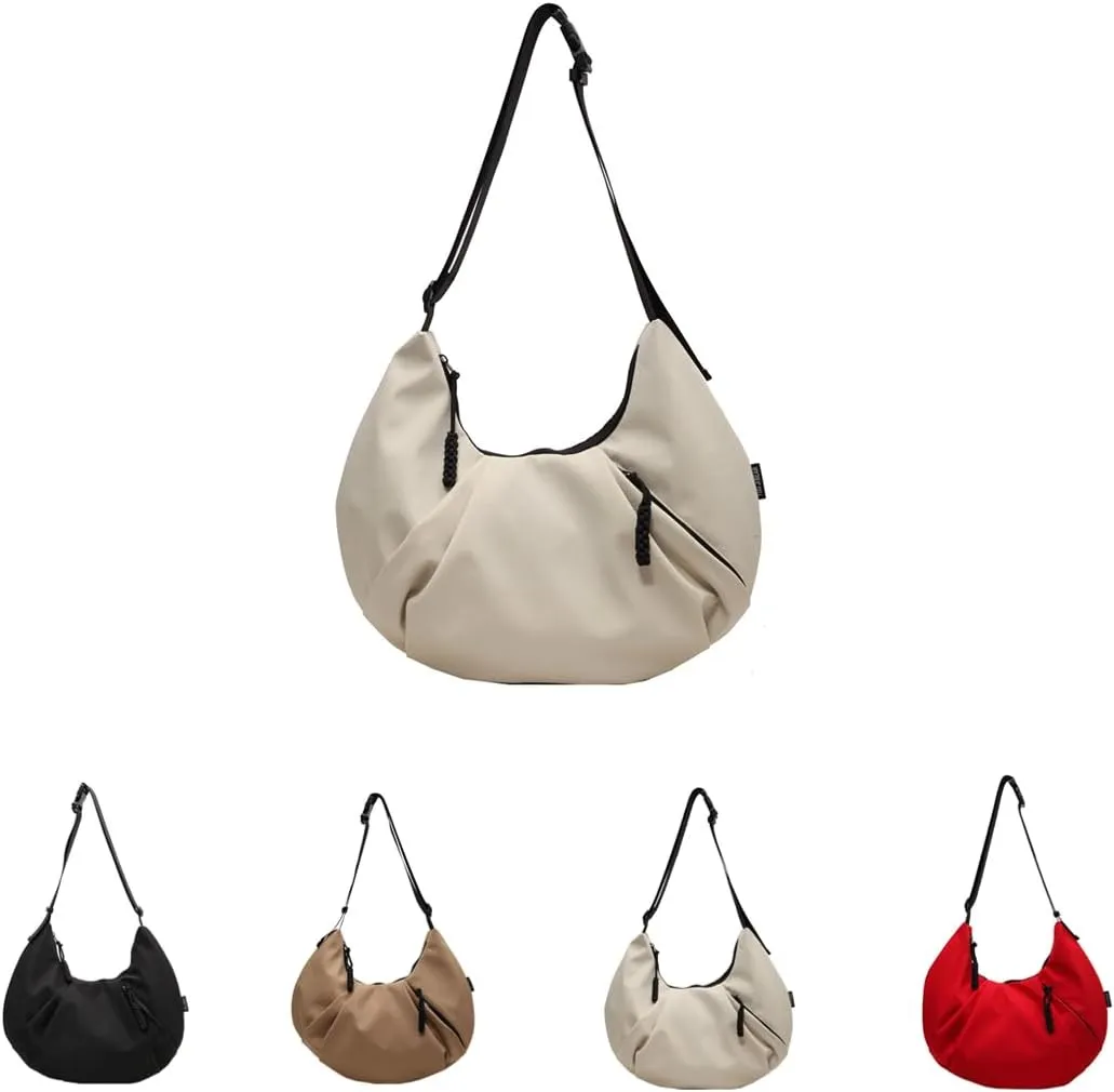Hobo Crossbody Bag for Women, Work Tote Bags Large Capacity, Womens Shoulder Handbags, Small Gym Bags (Black)