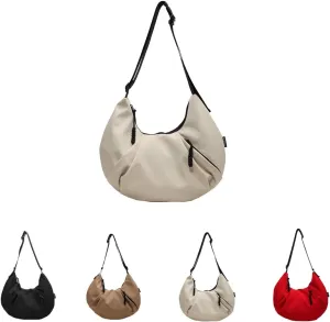 Hobo Crossbody Bag for Women, Work Tote Bags Large Capacity, Womens Shoulder Handbags, Small Gym Bags (Black)