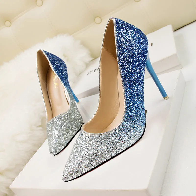 Hosta Shinning Sequins Stiletto Pumps