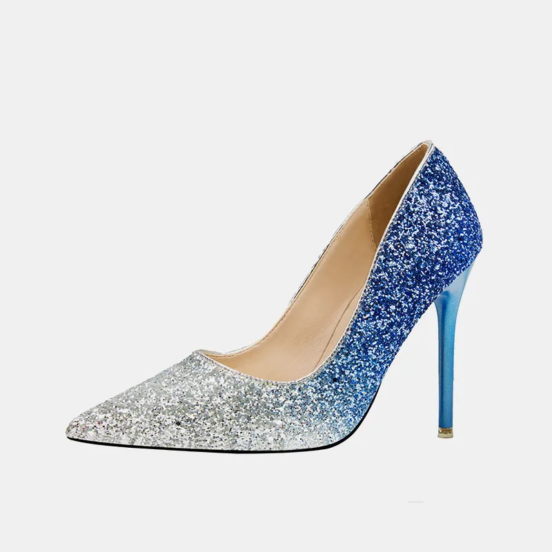 Hosta Shinning Sequins Stiletto Pumps