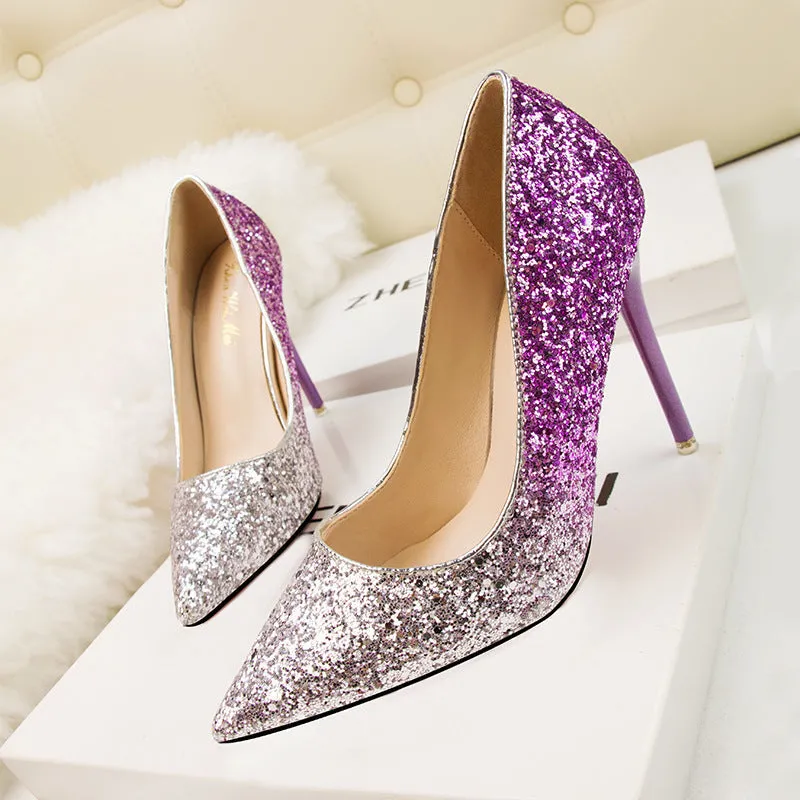 Hosta Shinning Sequins Stiletto Pumps