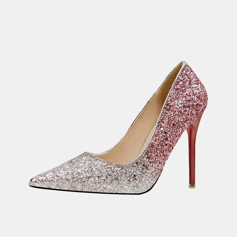 Hosta Shinning Sequins Stiletto Pumps