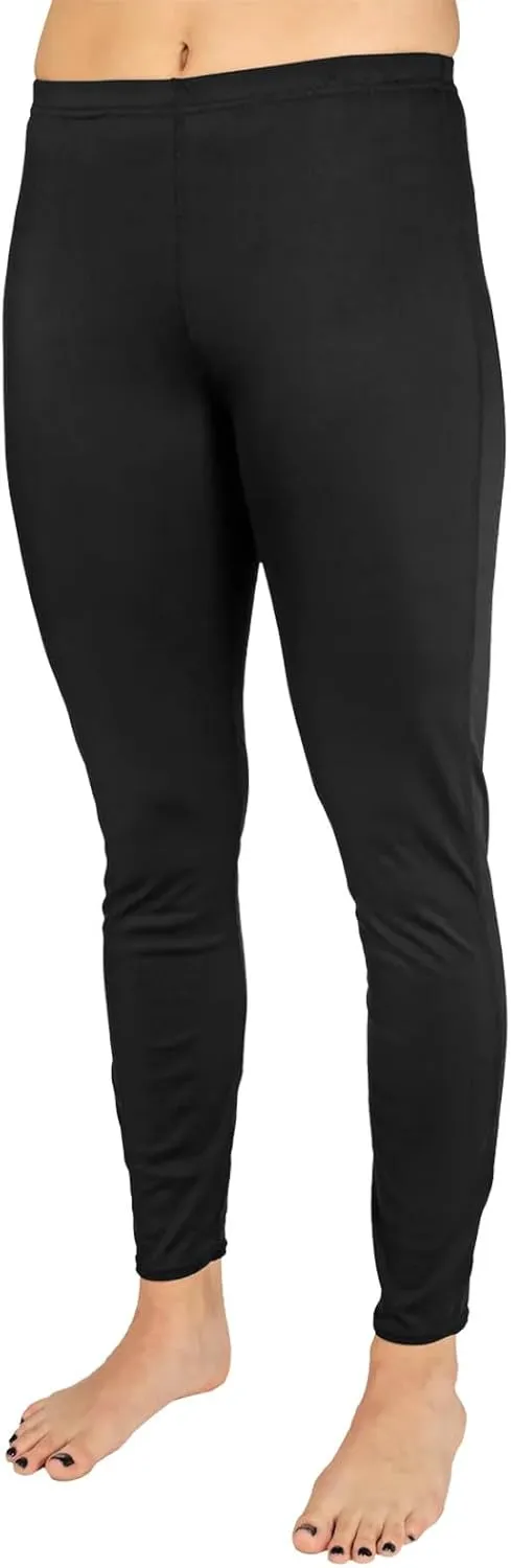 Hot Chillys Women's Peach Skins Solid Bottoms | Lightweight Relaxed Fit Soft Moisture-Wicking Base Layer Pants for Women