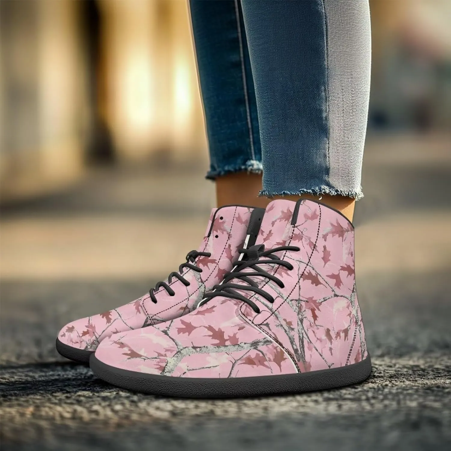 Howilath Marble Print High Top Sneakers for Men Wide Toe Barefoot Shoes Waterproof Running Cross Training Shoe