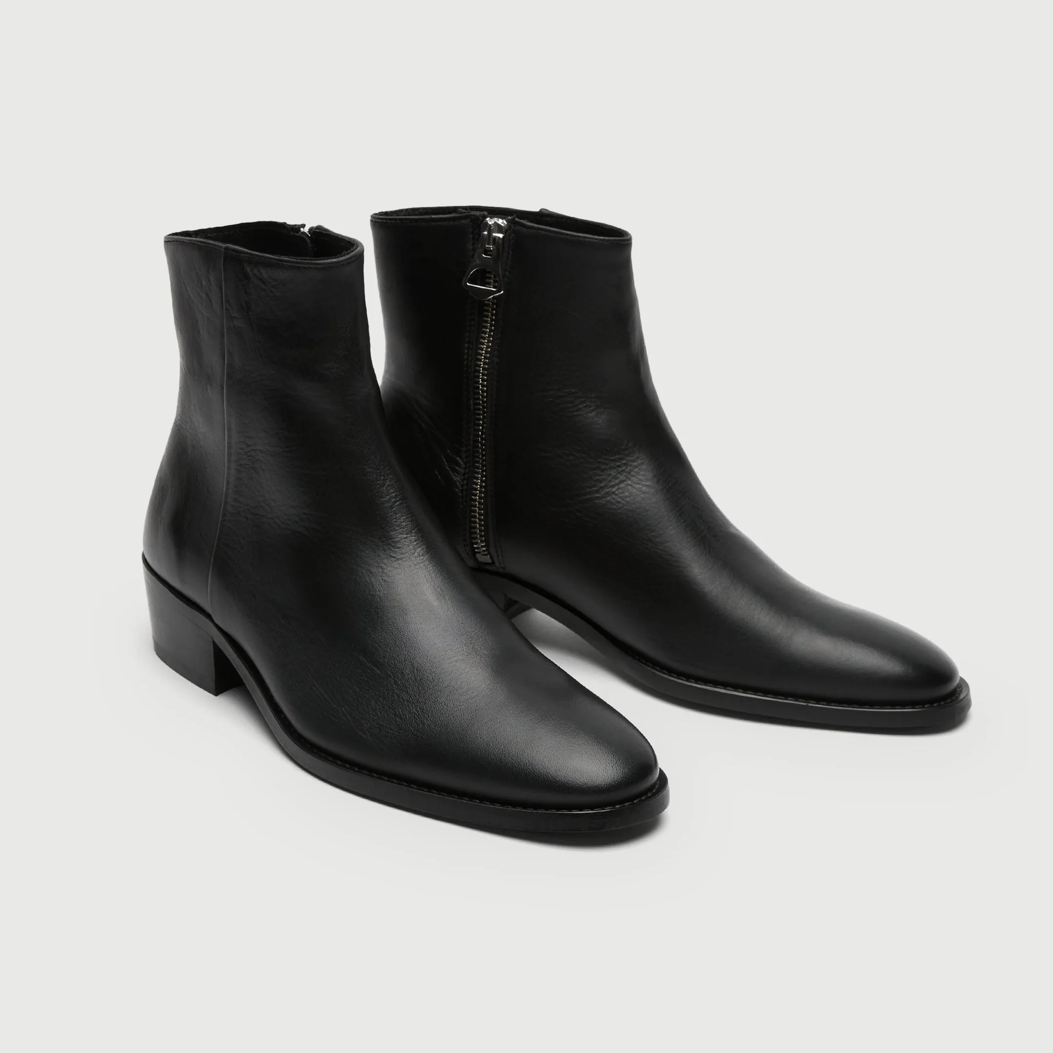 Hoxton Zip Up Cuban Heel Boot
