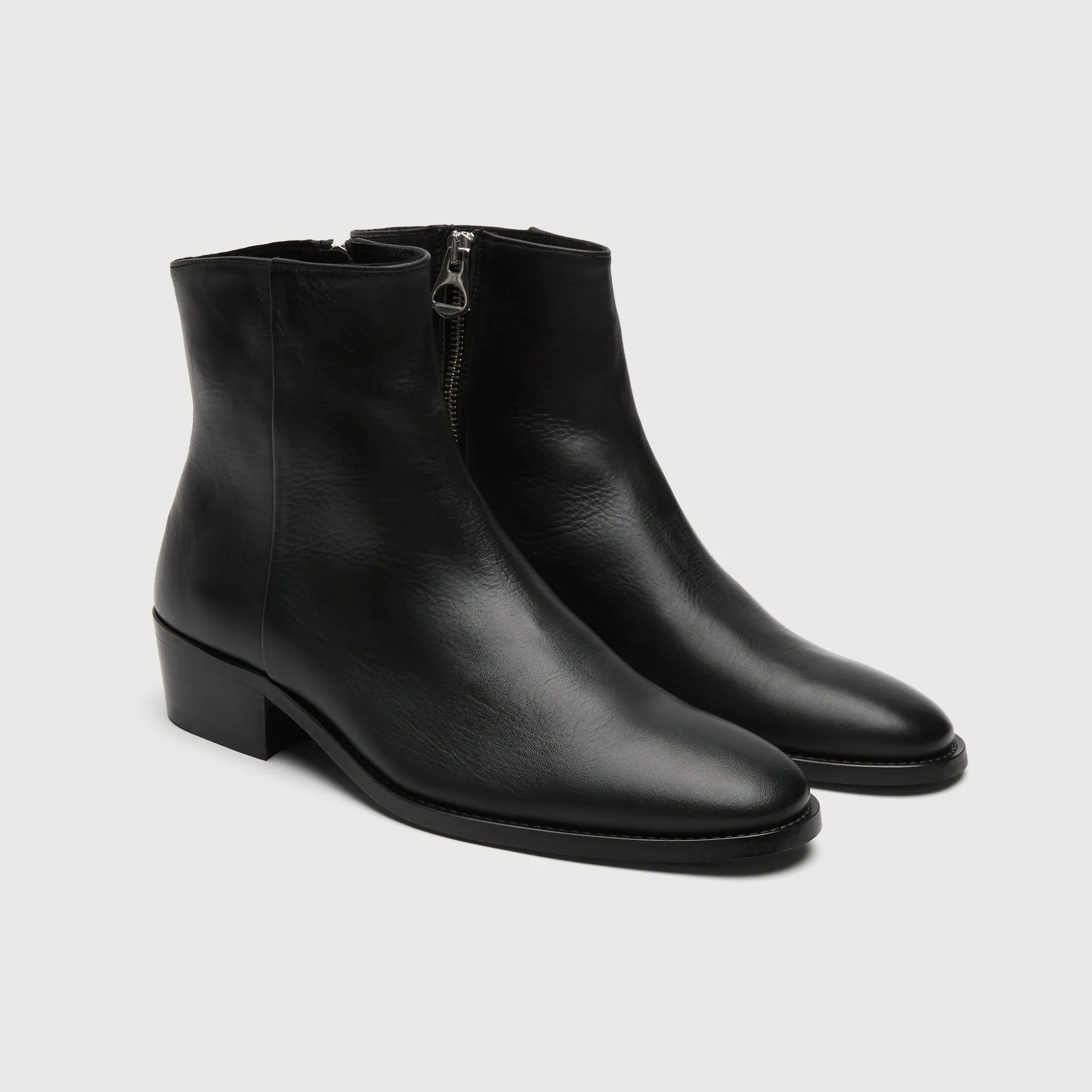 Hoxton Zip Up Cuban Heel Boot