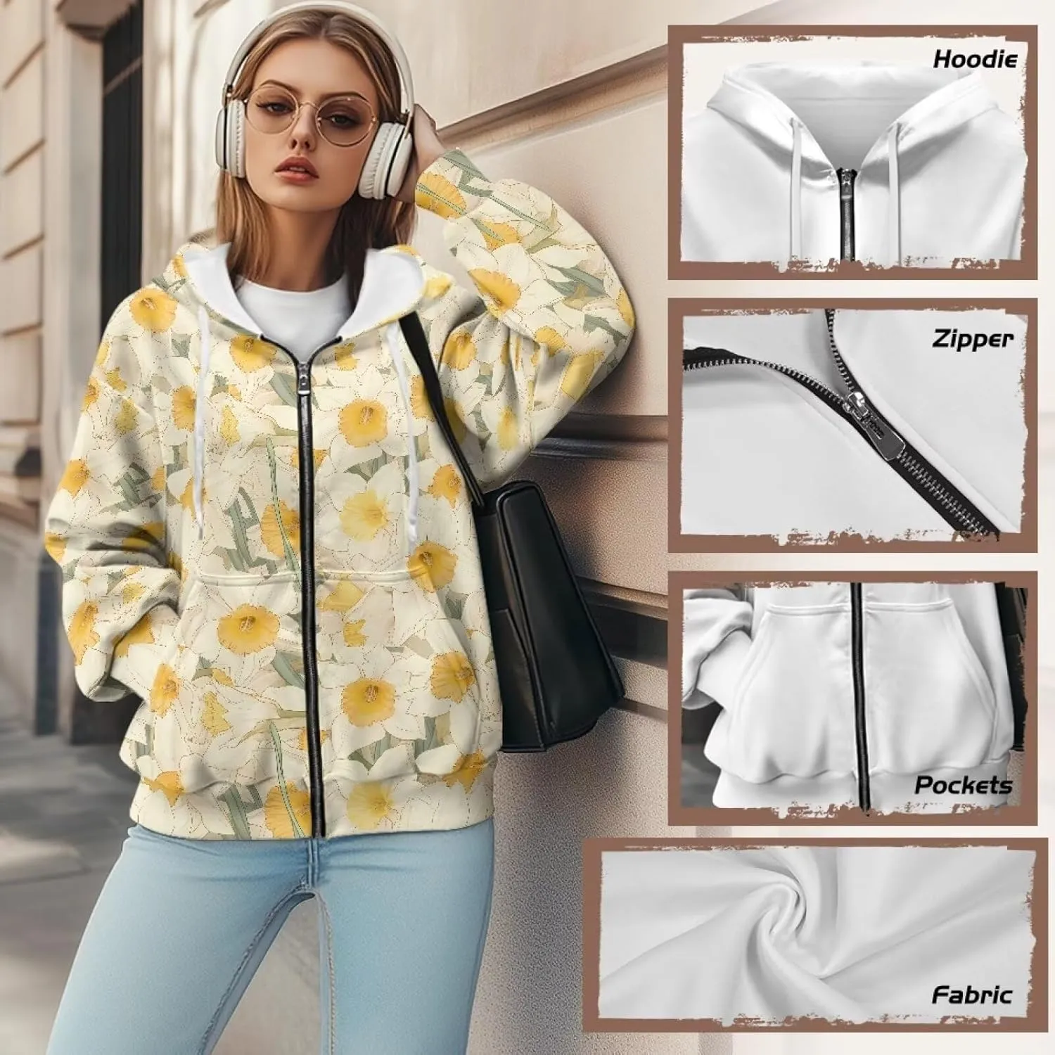 Irisjudy Roaring Tiger Women Casual Full Zip Up Hoodie Native Tribal Oversized Hoodies Purple Skull Y2K Relaxed Sweatshirts