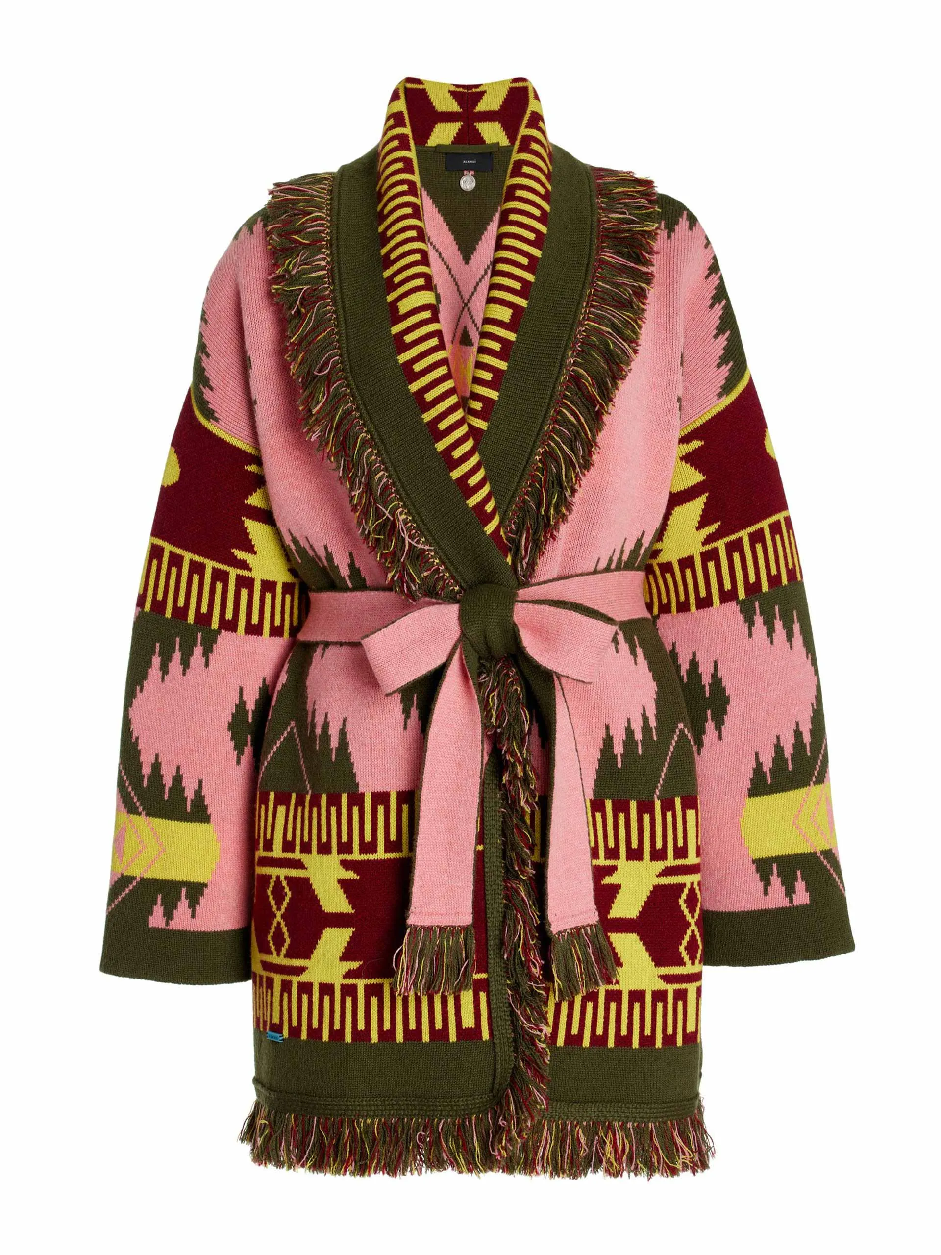 Jacquard cashmere cardigan