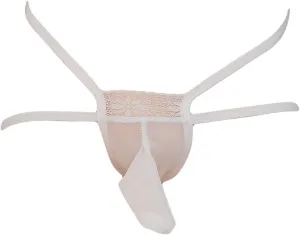 JEShifangjiusu Men'S Thongs Sexy Lace G-String T-Back See Through Bikini Briefs Floral Sissy Pouch Lingerie Underwear
