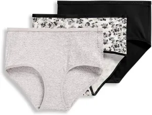 Jockey Women's Underwear Organic Cotton Stretch Logo Modern Brief - 3 Pack