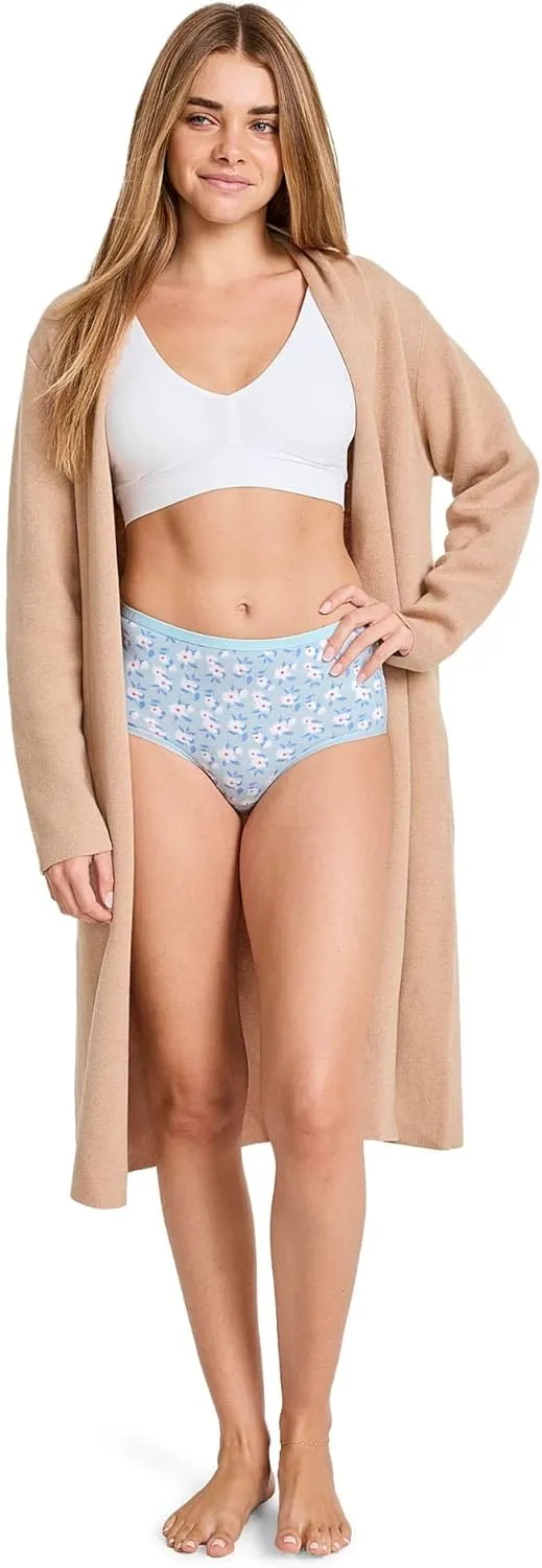 Jockey Women's Underwear Organic Cotton Stretch Logo Modern Brief - 3 Pack