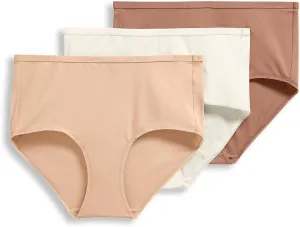 Jockey Women's Underwear Organic Cotton Stretch Logo Modern Brief - 3 Pack