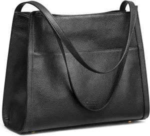 Kattee Leather Tote Bags for Women, Soft Leather Shoulder Purses and Handbags