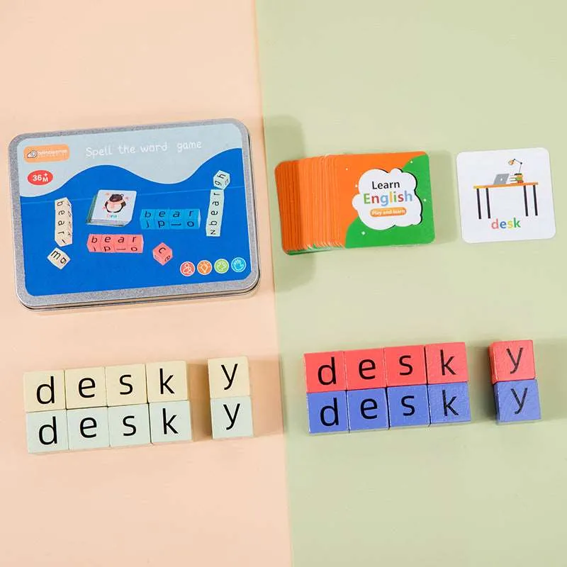 Kids Word Fight Building Blocks Parent-child Interactive Game