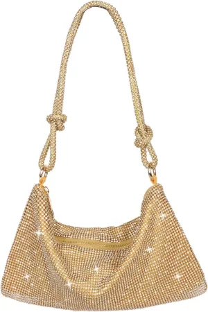 Lady Evening Clutch Handbag Sparkling Women's Clutch Purses Glitter Handbag Classic Shoulder Bag for Wedding Prom Party