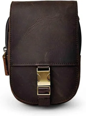 Leather Small Travel Phone Bag Hook Belt Fanny Pack Pouch Fanny Pack Belt Bag
