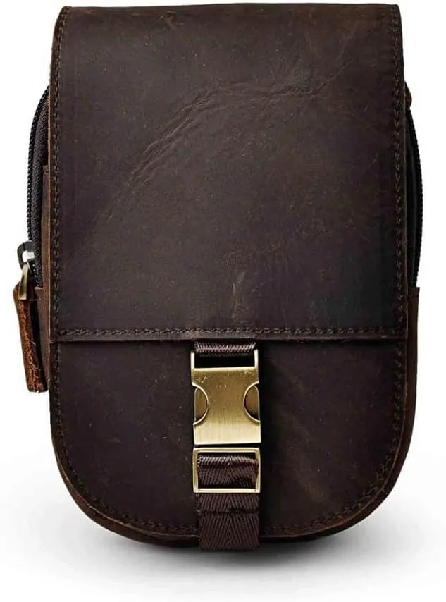 Leather Small Travel Phone Bag Hook Belt Fanny Pack Pouch Fanny Pack Belt Bag
