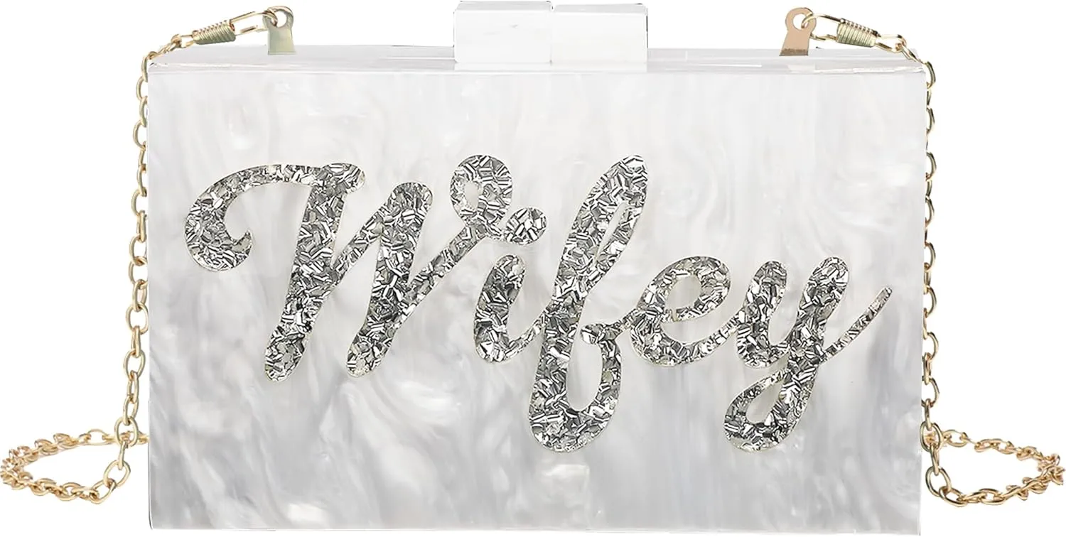 LETODE Acrylic Clutch Bags Purse Perspex Bag Handbags for Women
