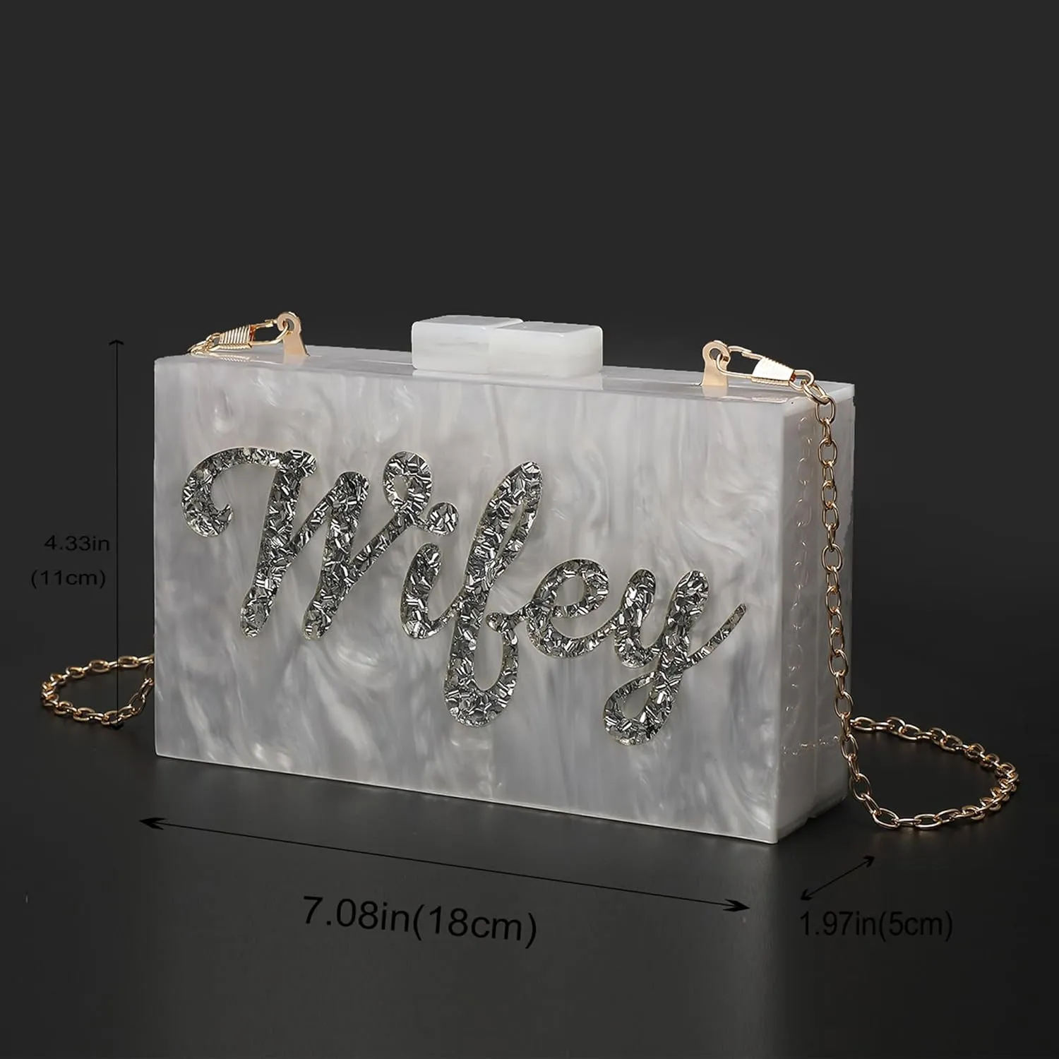 LETODE Acrylic Clutch Bags Purse Perspex Bag Handbags for Women