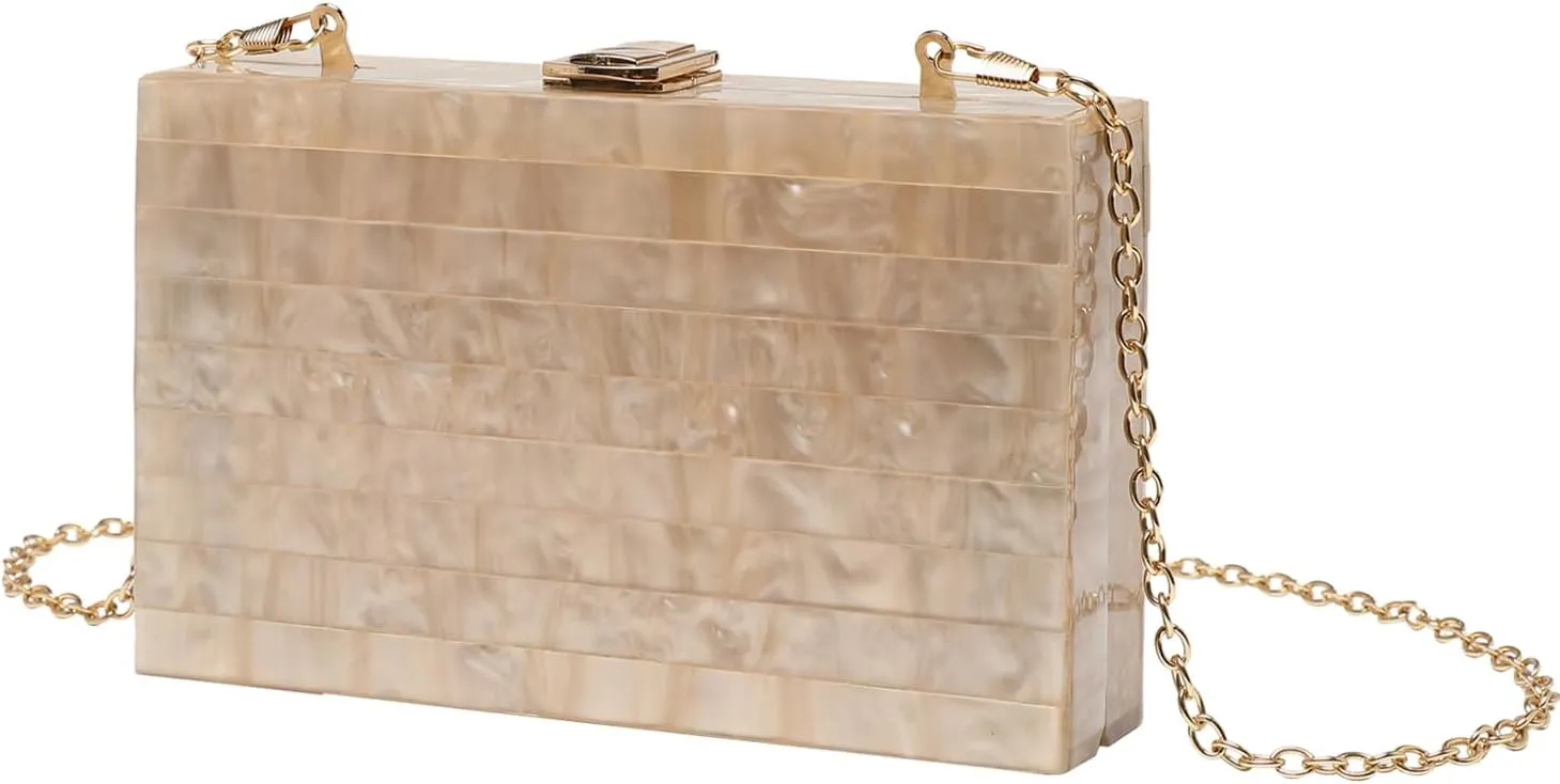 LETODE Acrylic Clutch Bags Purse Perspex Bag Handbags for Women