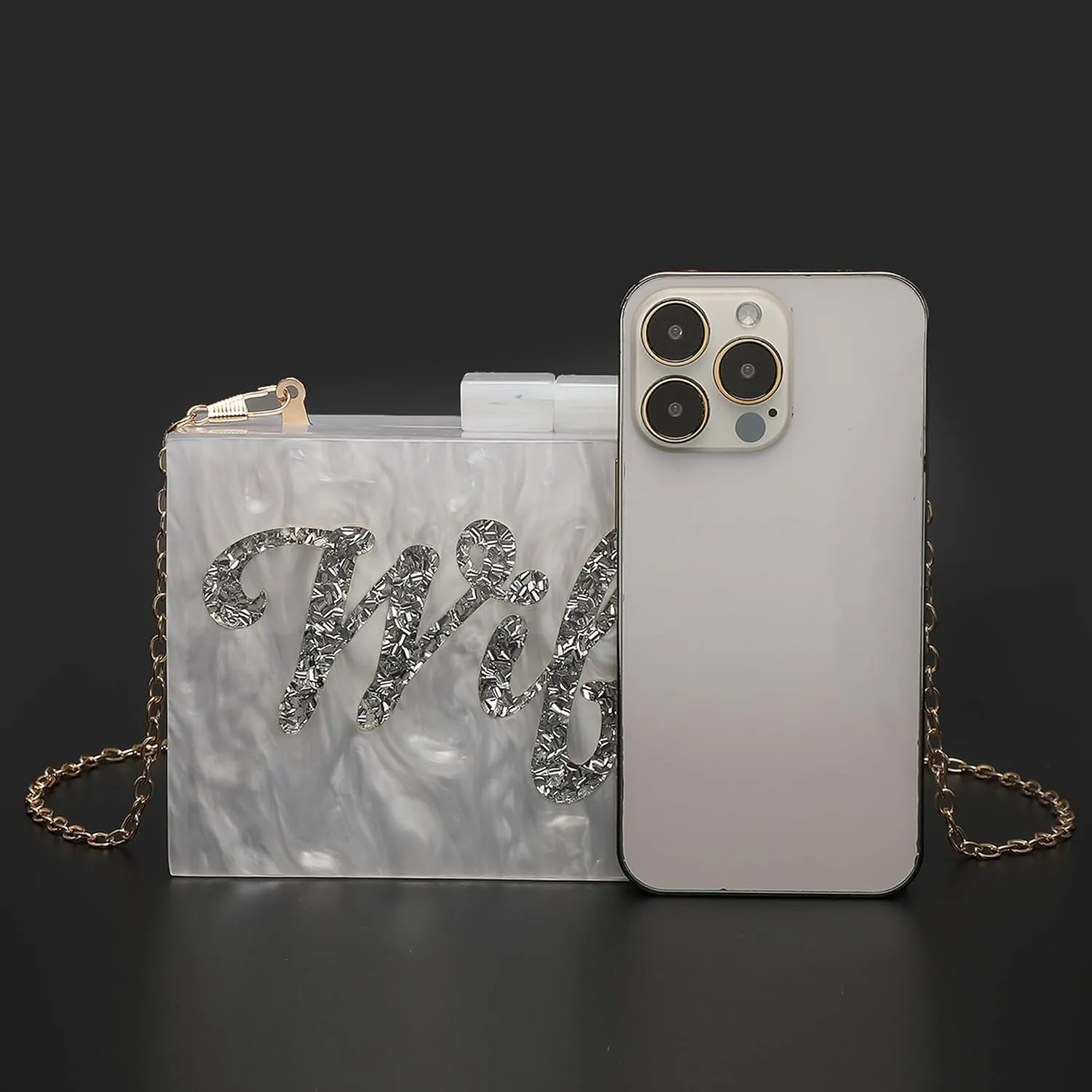 LETODE Acrylic Clutch Bags Purse Perspex Bag Handbags for Women