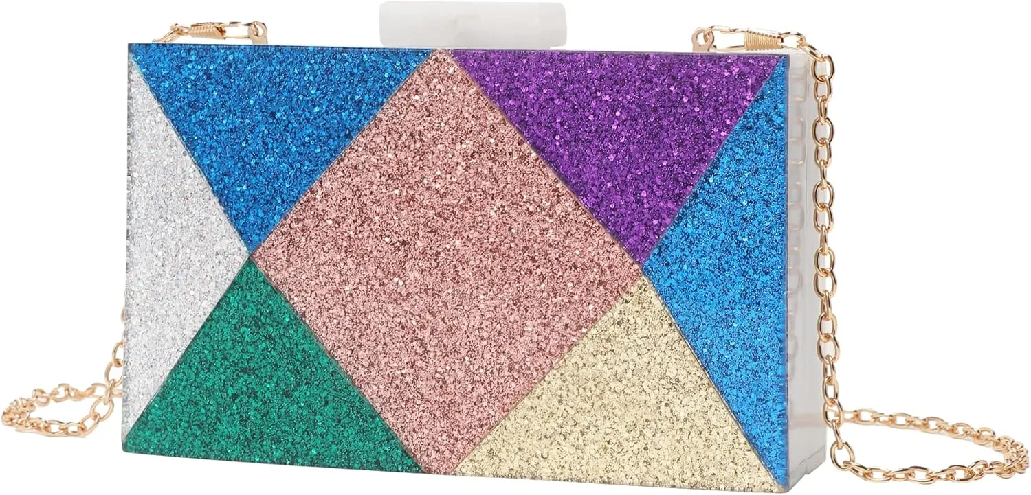 LETODE Acrylic Clutch Bags Purse Perspex Bag Handbags for Women