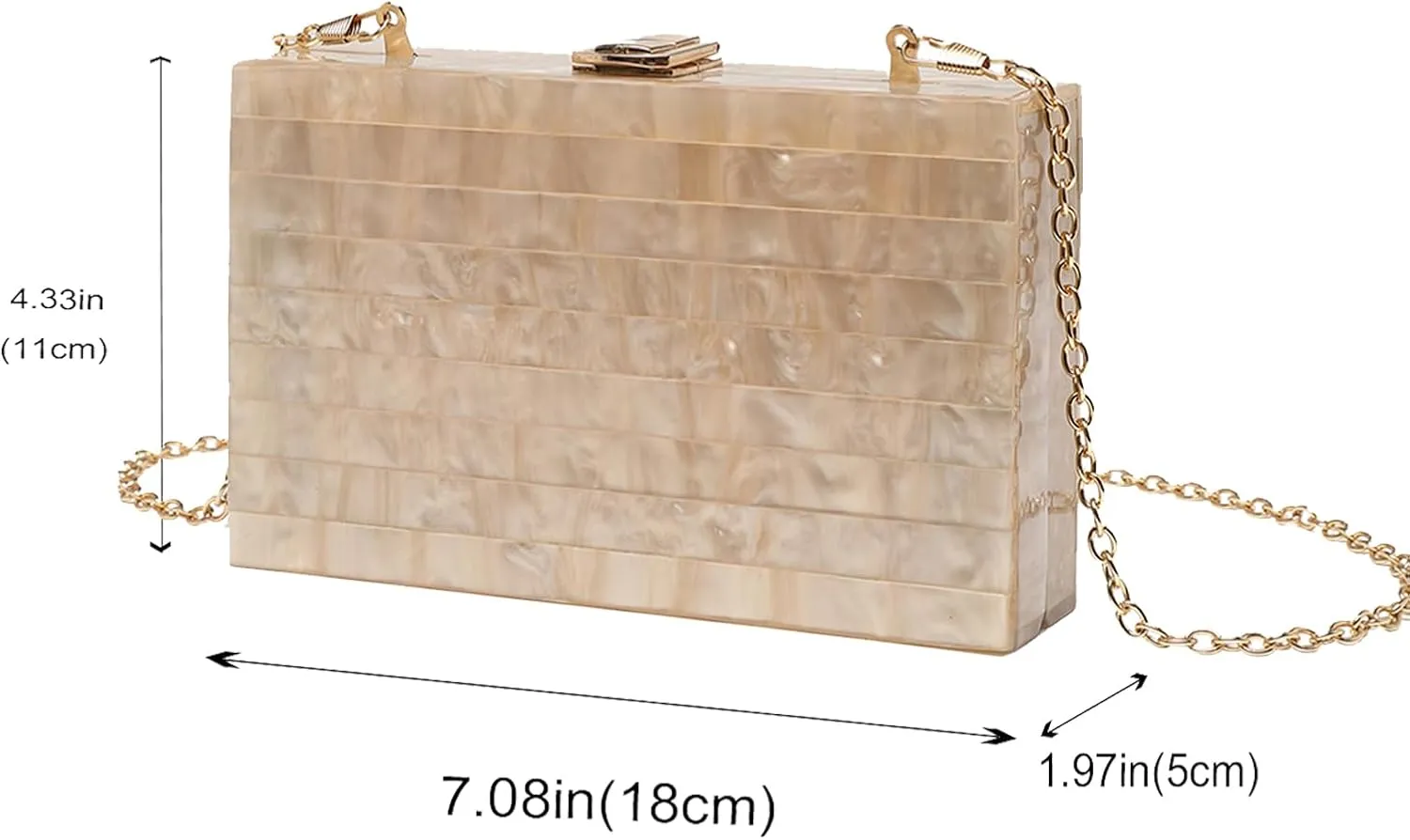 LETODE Acrylic Clutch Bags Purse Perspex Bag Handbags for Women