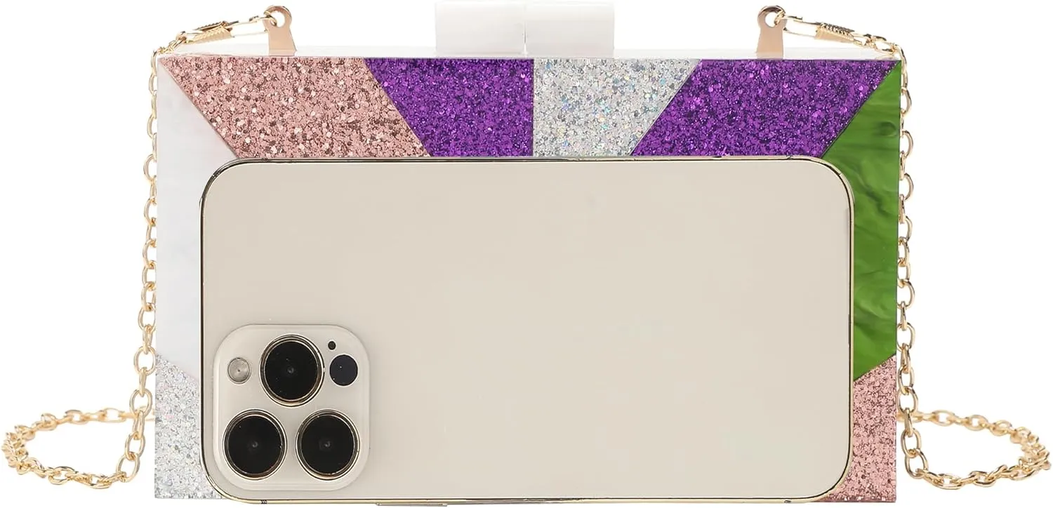 LETODE Acrylic Clutch Bags Purse Perspex Bag Handbags for Women