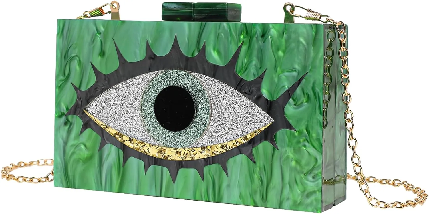 LETODE Acrylic Clutch Bags Purse Perspex Bag Handbags for Women