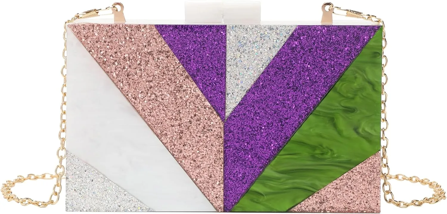 LETODE Acrylic Clutch Bags Purse Perspex Bag Handbags for Women