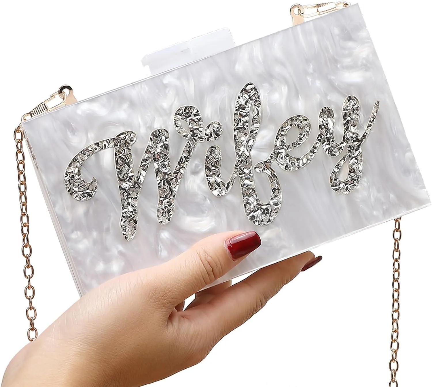LETODE Acrylic Clutch Bags Purse Perspex Bag Handbags for Women
