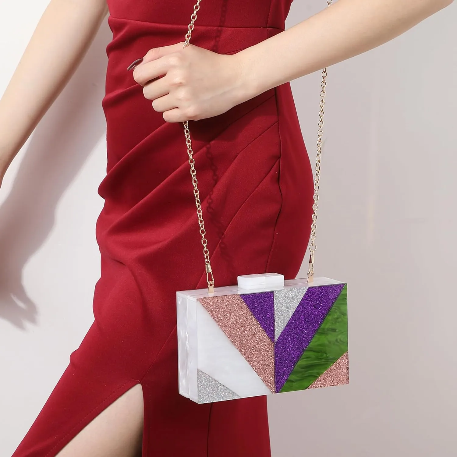 LETODE Acrylic Clutch Bags Purse Perspex Bag Handbags for Women