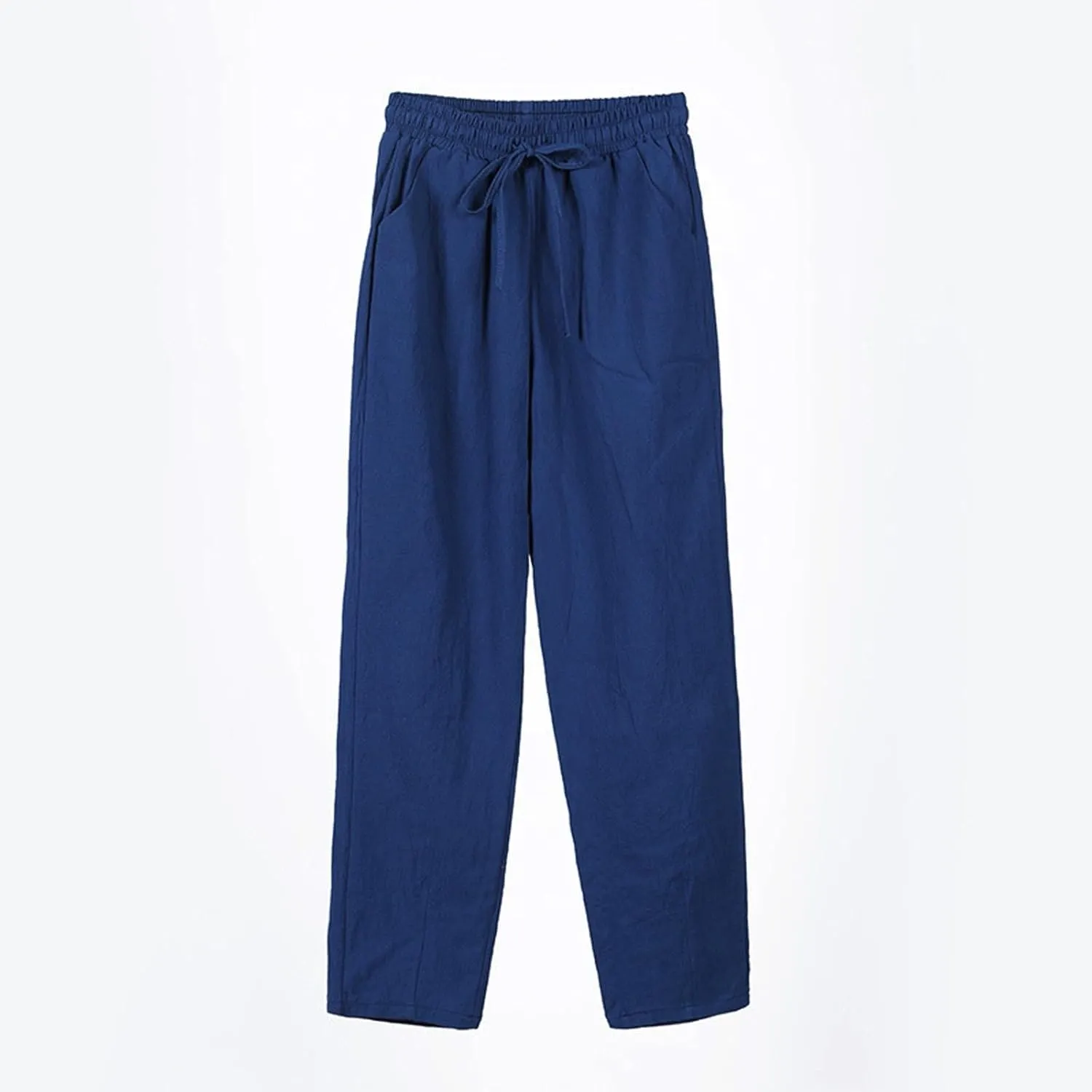 Linen Pants for Women, Peasant Pants Casual Linen Straight Leg Print Trendy