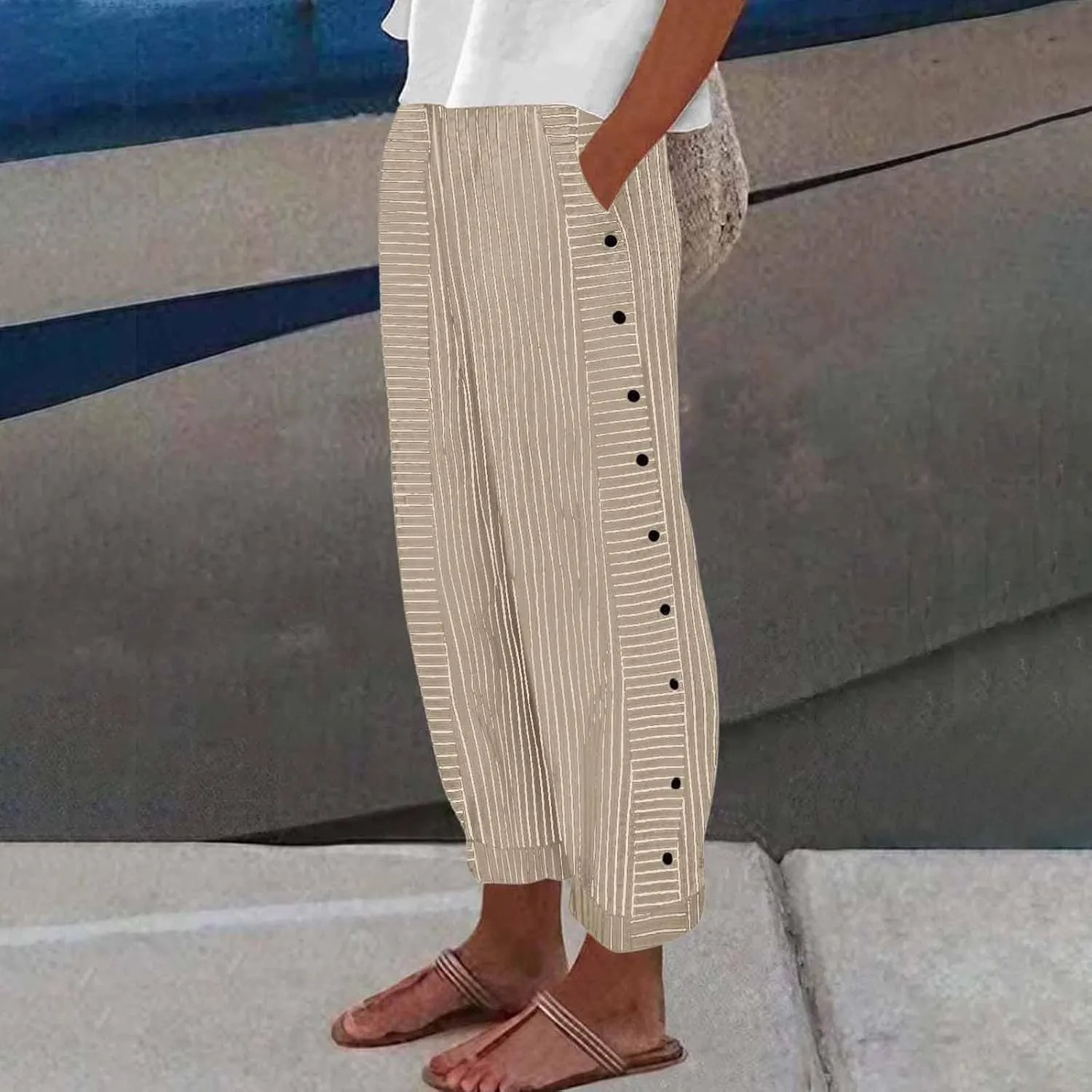 Linen Pants for Women, Peasant Pants WomenS Straight Leg Linen Casual Trendy
