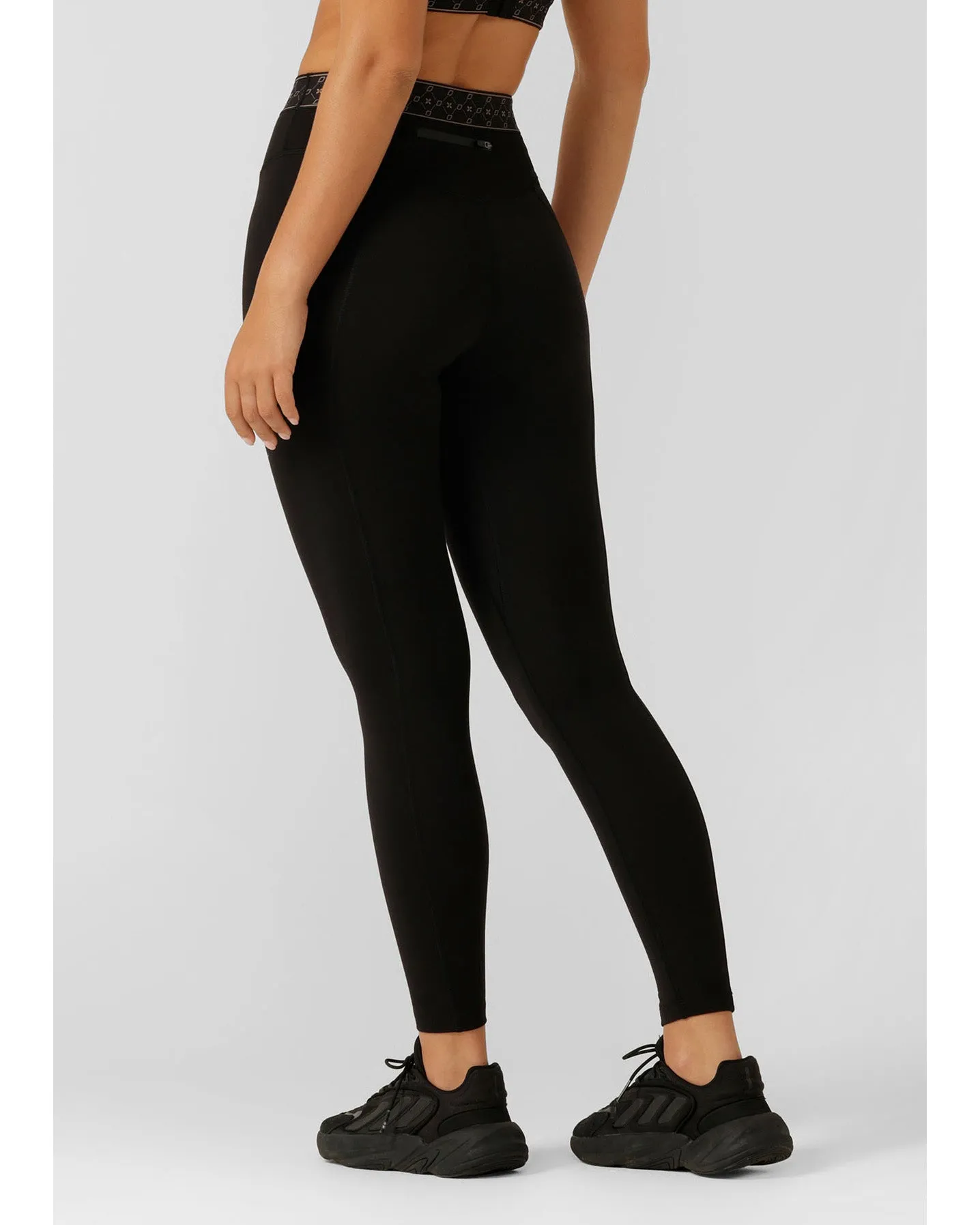 Lorna Jane High Definition Zip Pocket Full Length Leggings - Black