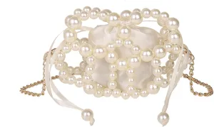 Luxury Pearl Bag Chain Bag Purse Bags, Artificial Pearl Clutch Crossbody Handmade Bags Evening Bags for Party Wedding Bridal Party Travel Prom 17