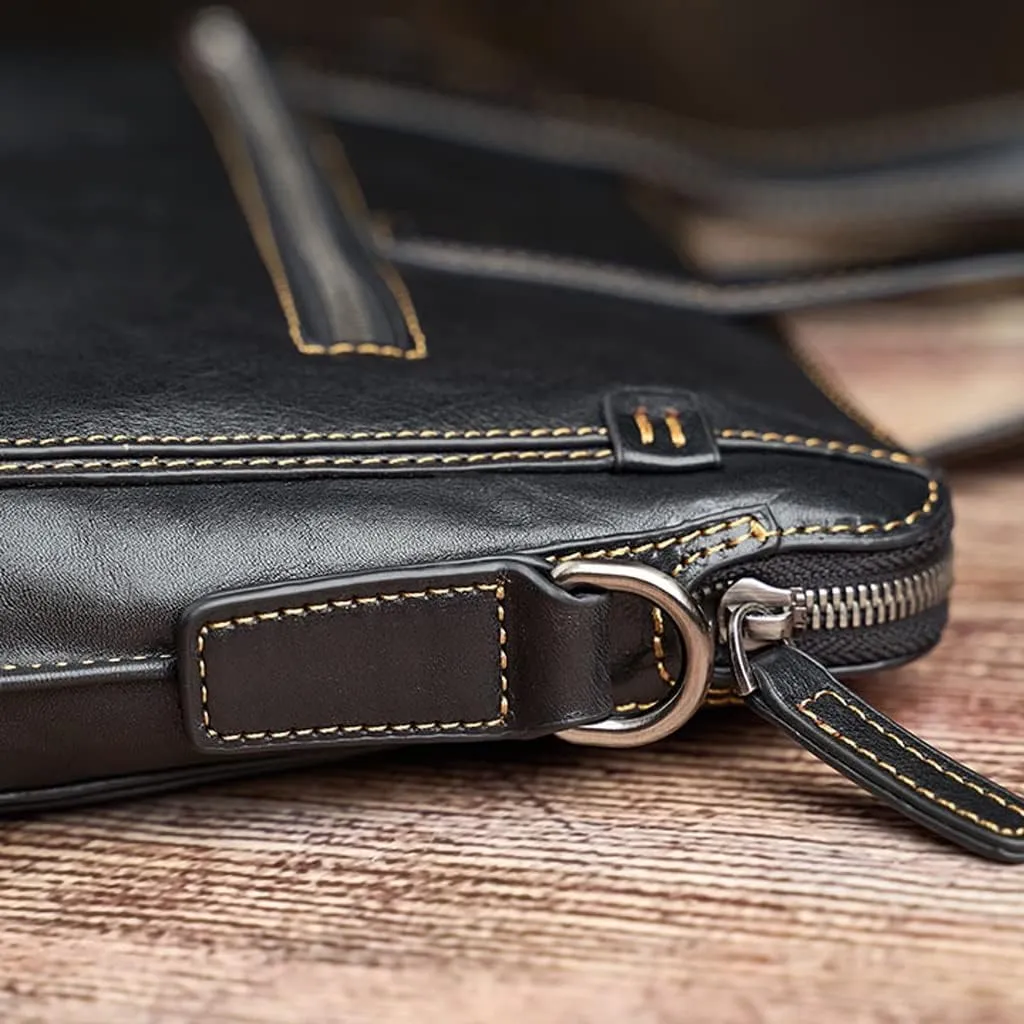 Men's Briefcase Casual Men's Handbag Business Shoulder Bag Men's Work Tote Bag for 14" Laptop