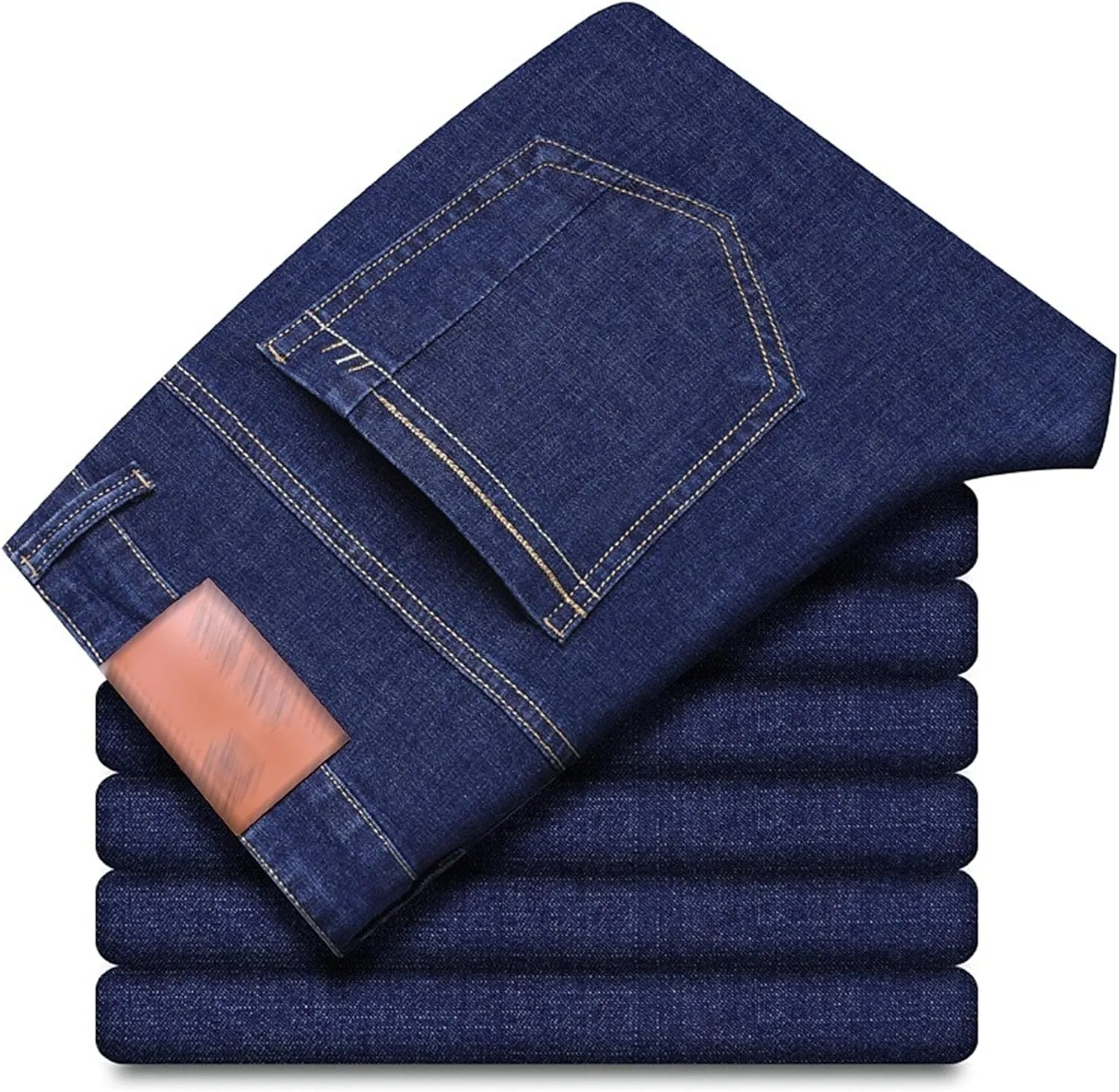 Men's Classic Relaxed Fit Jean Lightweight Straight Leg Washed Denim Jeans Retro Distressed Loose Fit Jean Pants