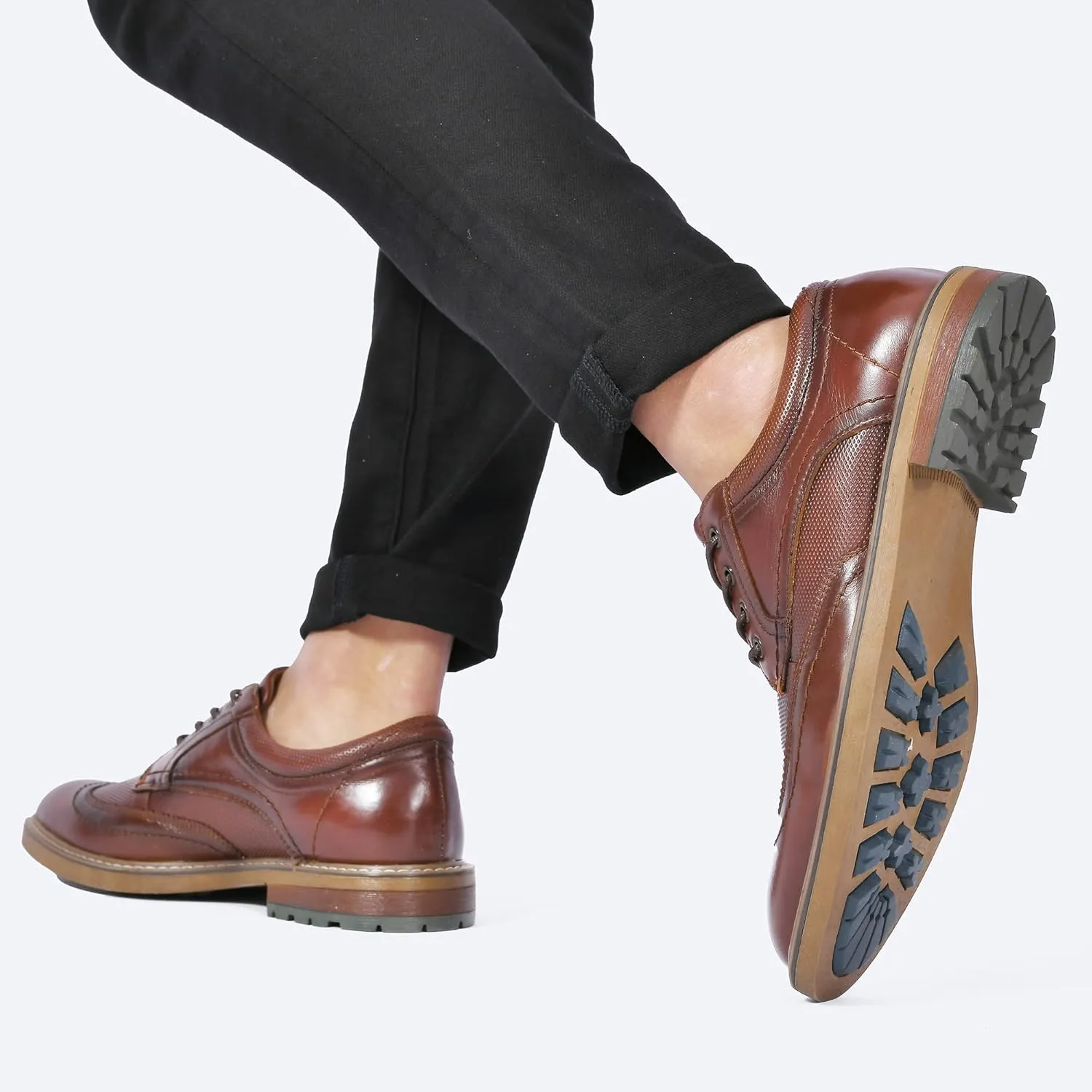 Mens Dress Shoes, Lace Up Plain Toe Leather Oxford