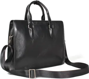 Men's Handbag Leather Work Business Briefcase Men's Bag Layer Cowhide Computer Bag Large Capacity
